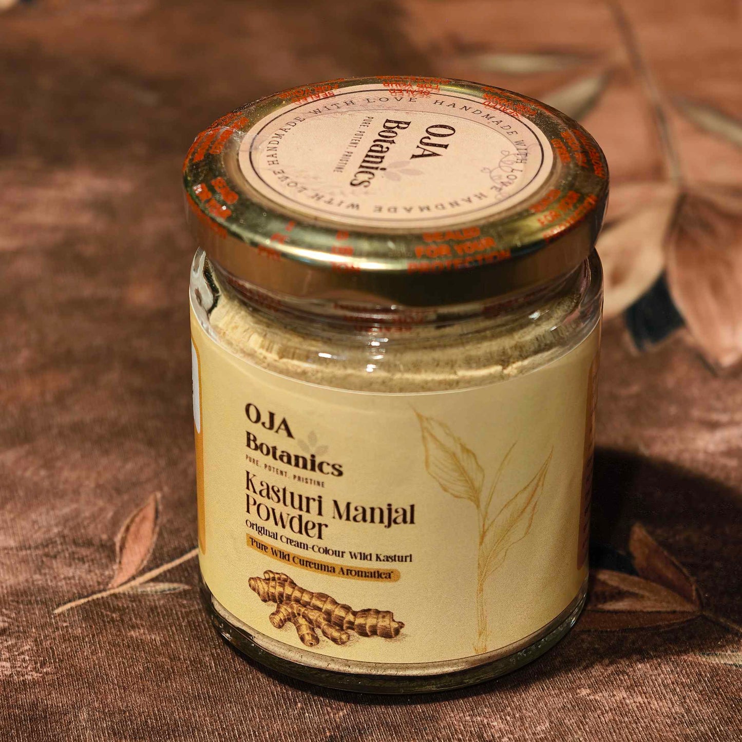 Pure Kasturi Manjal Powder for Skin Brightening & Tan Removal | OJA Botanics (60g)